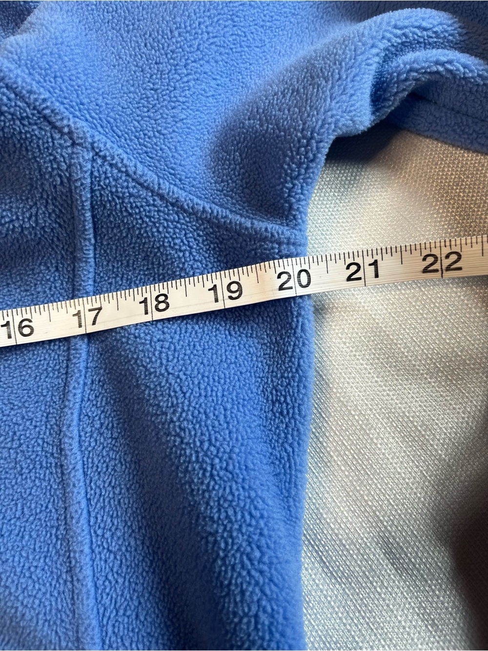 L.L. Bean Fleece Top Blue Quarter Zip Mock Neck Gorpcore Trailcore Après Ski - Picture 7 of 8